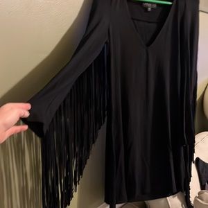Idyllwind by Miranda Lambert!! Black dress fringe long sleeves.